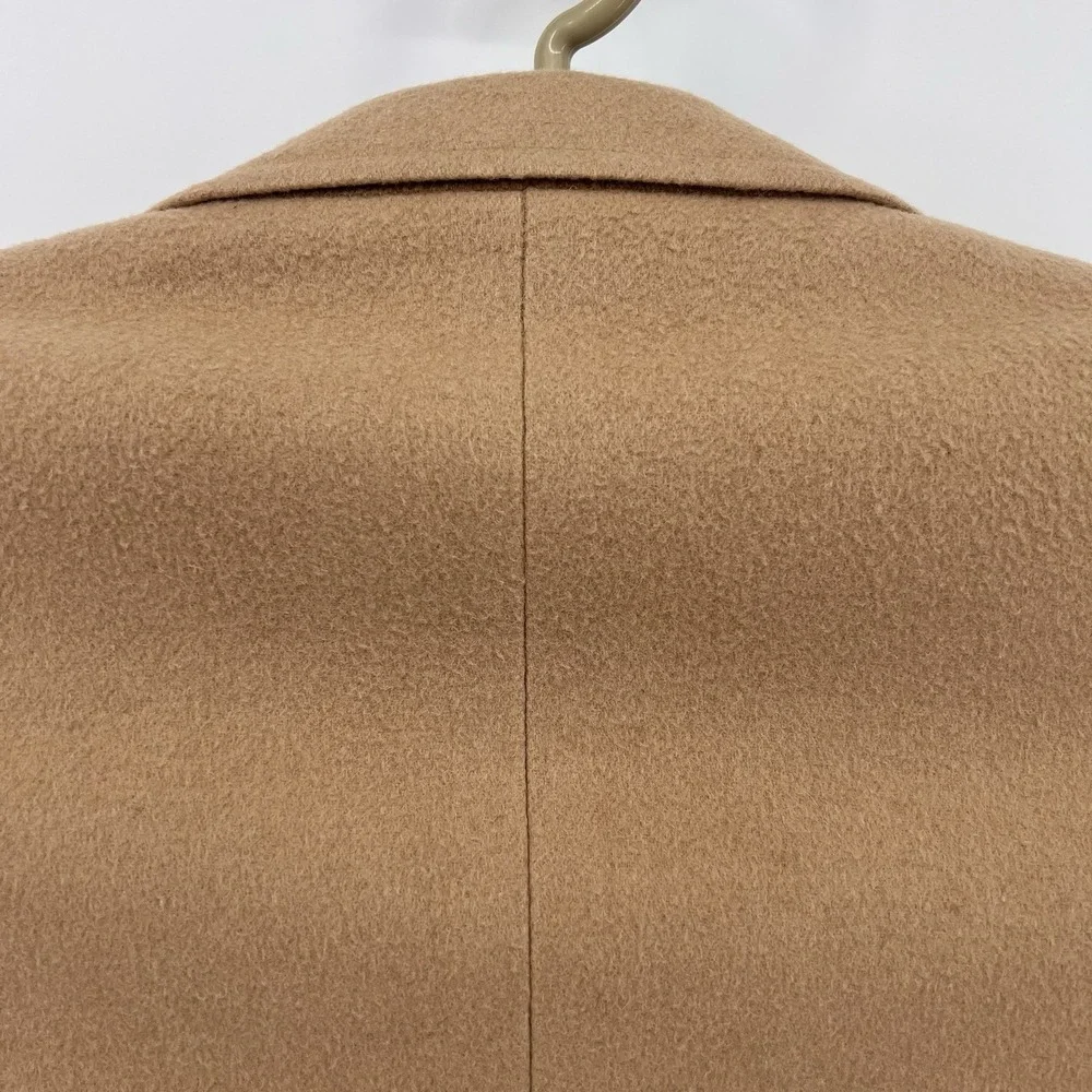 Chaps‎ Ralph Lauren Camel Hair Blazer Jacket Pockets Leather Buttons USA